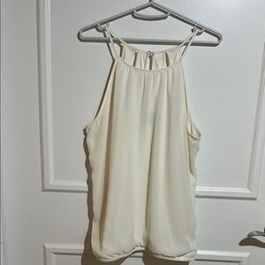 Express Cream Sleeveless Blouse